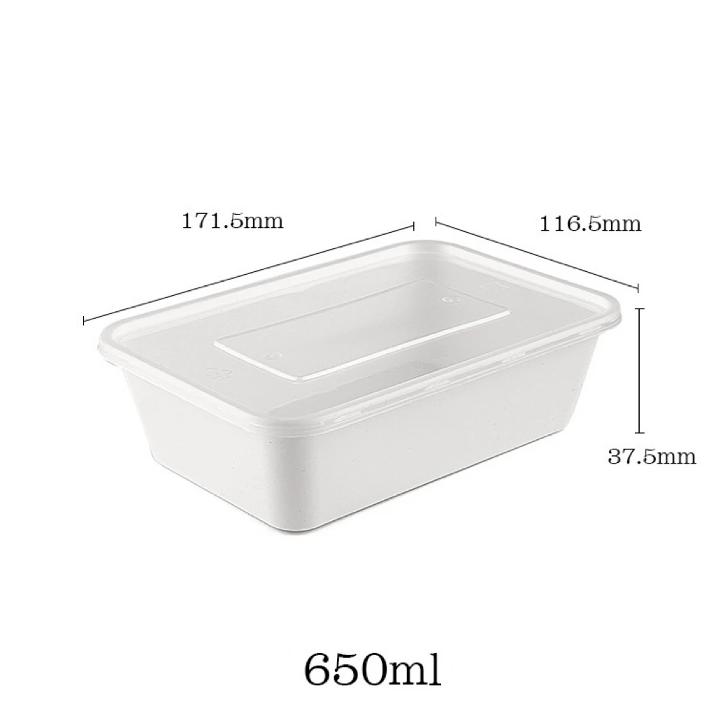Ecofriendly Microwave Oven Safe Leak Proof Take Out Rectangular