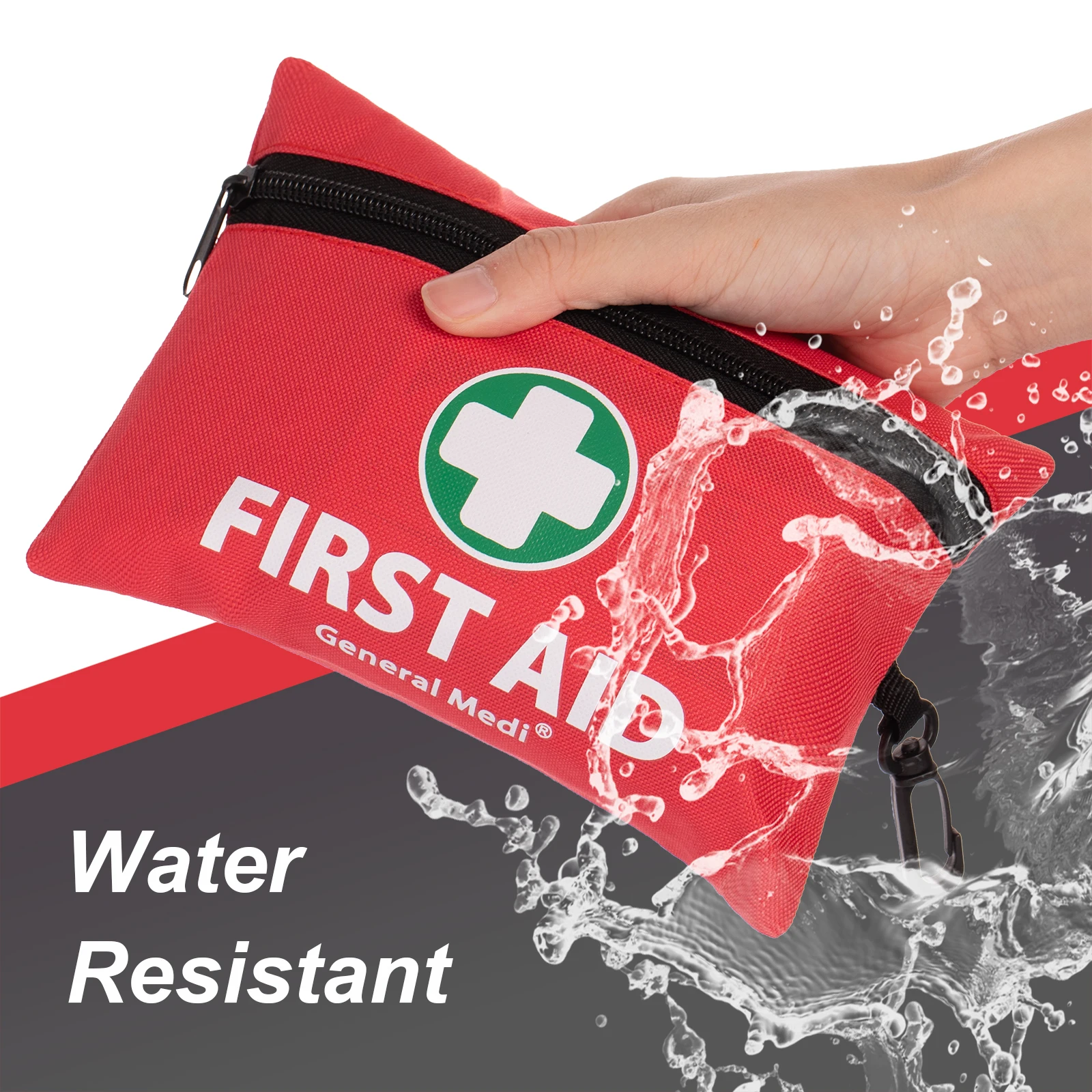 General Medi 110 Pieces Travel Survival First Aid Emergency Kit Small Bag First Aid Products Medical Waist First Aid Kit Bag