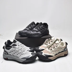 High-End Rock-Loved Men's Mesh Hiking Boots Spring Summer Outdoor Fashion Trend Button Style Trail Running Shoes