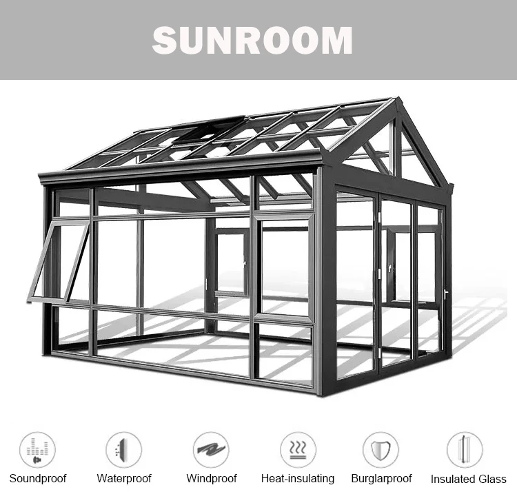 Modern European Design Prefabricated Sunrooms Glass House Garden