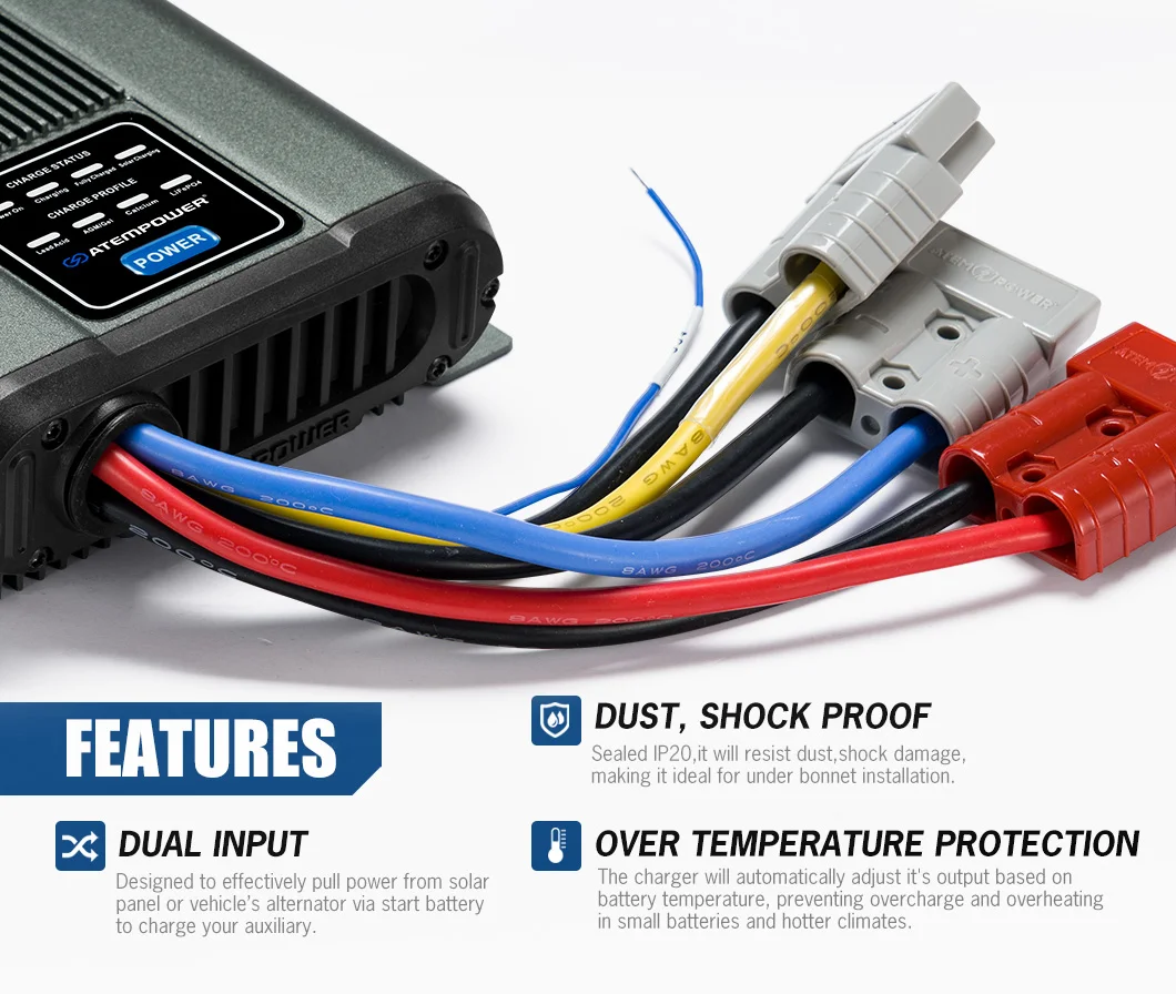 Atem Power 12v 25a Dc To Dc Onboard Battery Charger For Rvs Truck Boat