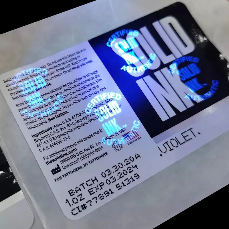 UV Invisible Inks Fluorescent Printing Security Stickers Label Custom Hologram Anti-counterfeit Security Stickers