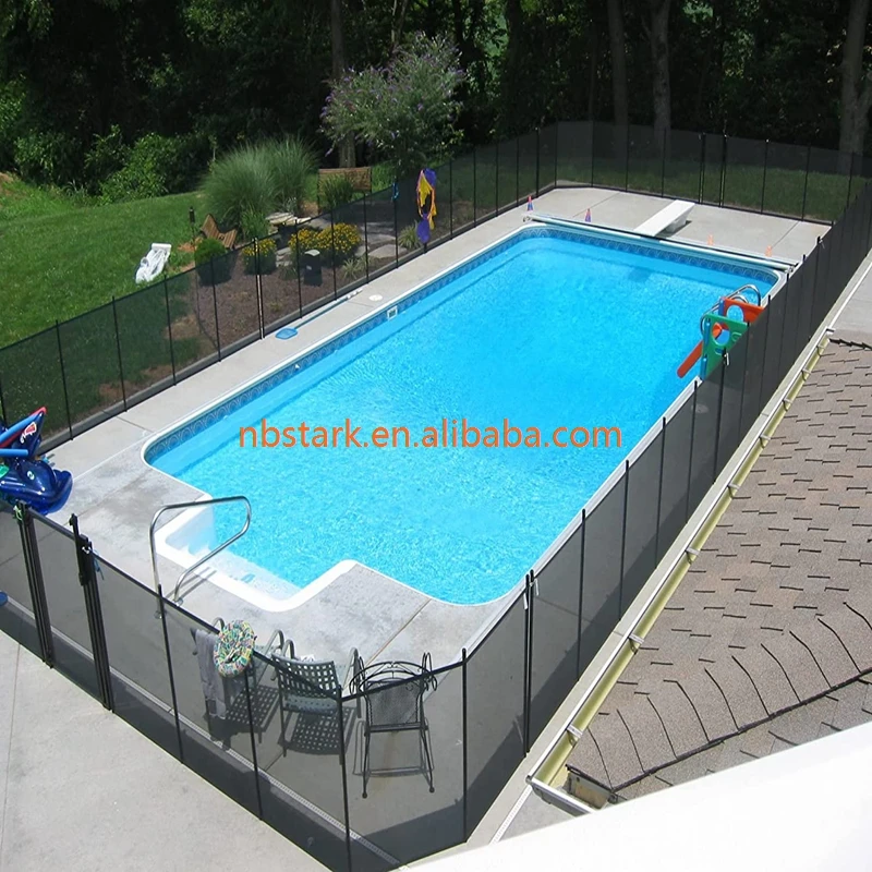 Security Clear View Anti Climb Fence Durable Patio Swimming Pool Fence
