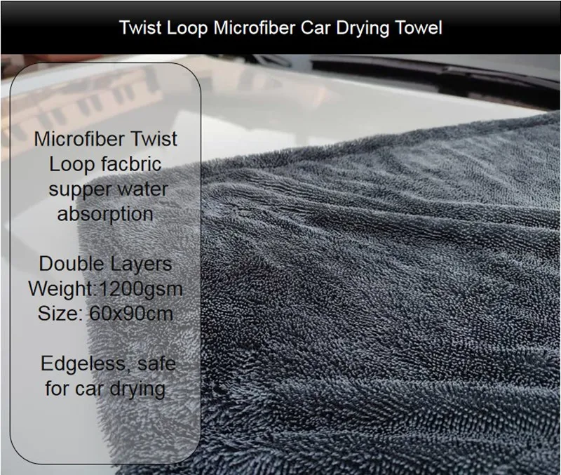 China Wholesale Large Size Auto Detailing Car Wash Towel Microfiber