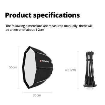 TRIOPO K2 90cm Softbox K2-90 Quickly Release Bowen Mount Softbox for Flash or Studio Light detail image