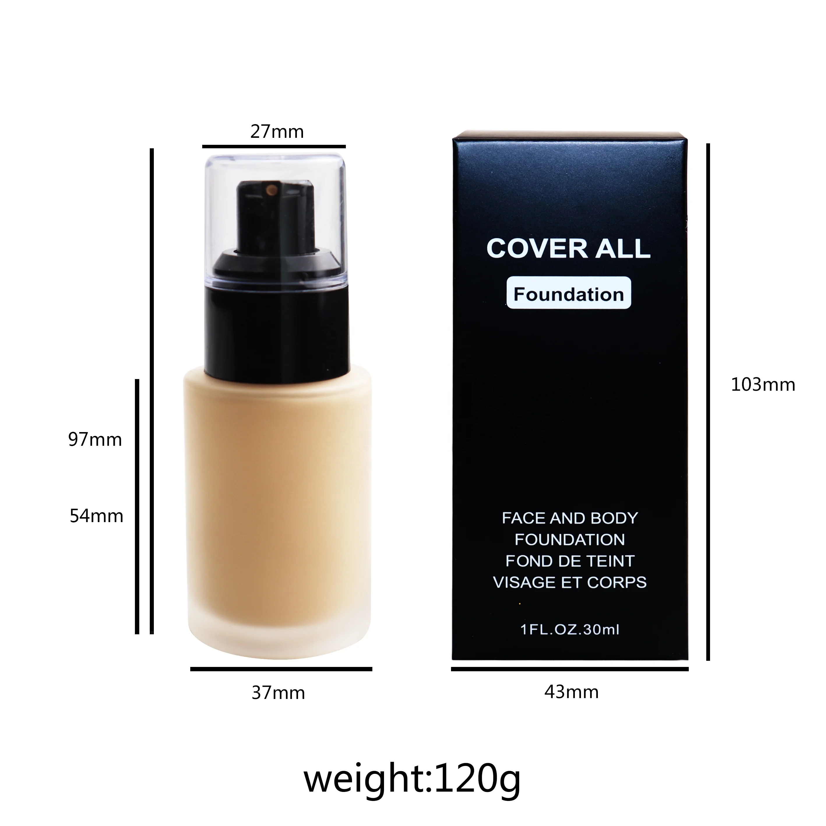 Factory Makeup Liquid Foundation Custom Logo Foundation Professional Novo Original Female Matte Skin Lighting Both Cream 110g
