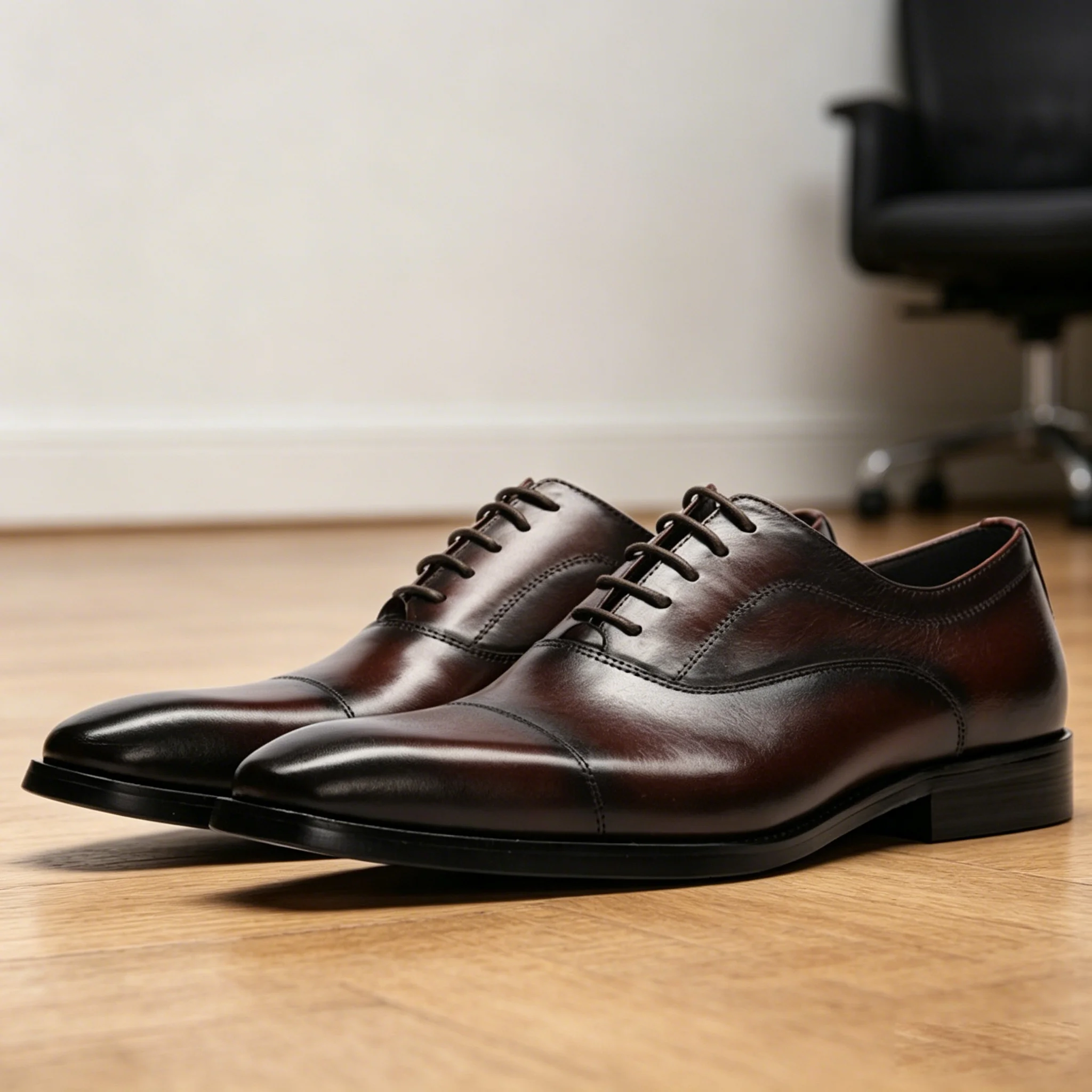Men's Dress Shoes Italian Style Formal Genuine Leather Shoes Lace-up Handmade Loafers Business Formal Oxford Shoes For Men