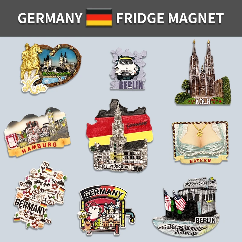 Imán De Nevera De Dresde Alemania Imán De Cristal Turístico Recuerdo Colección De Regalo Refrigerador Pegatina Magnética