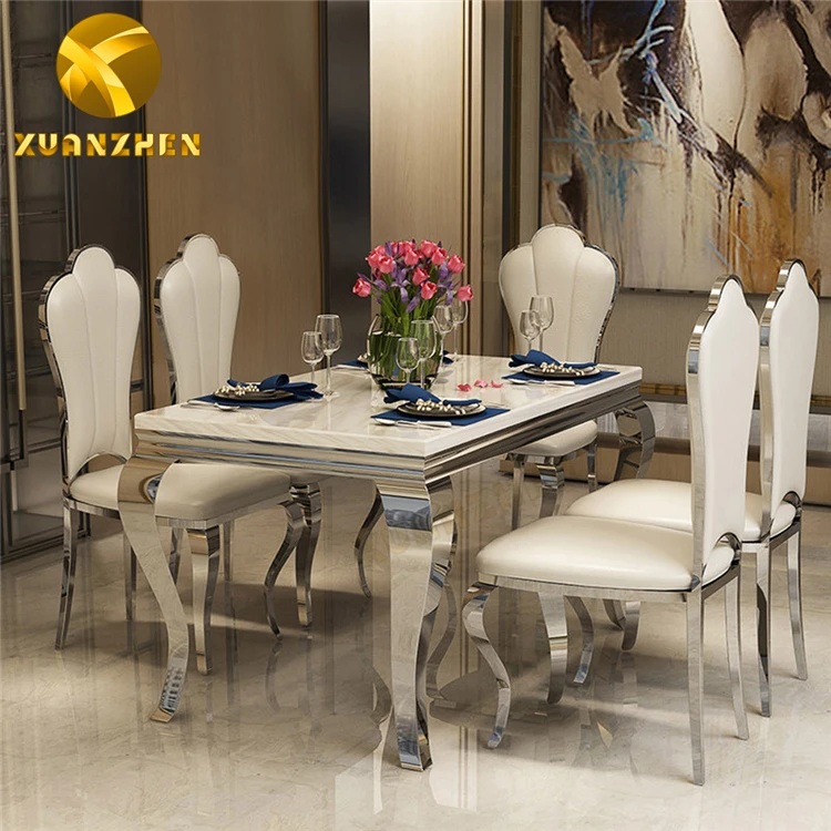 Home furniture dining table set luxury marble top dining table dining room table DT002