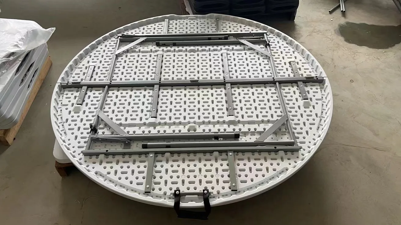 5-Foot Round Plastic Folding Event Table W/ 2" Thick Surface