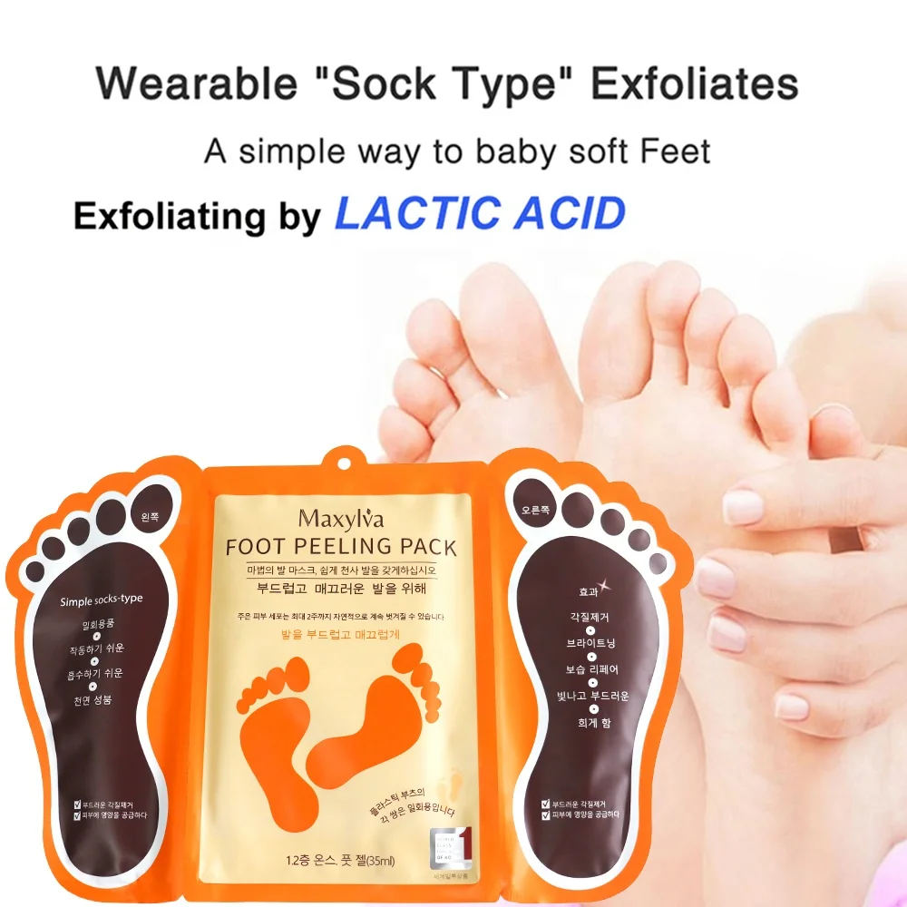 Custom Private Label Exfoliating Korean Type Foot Peeling Mask for Foot Care