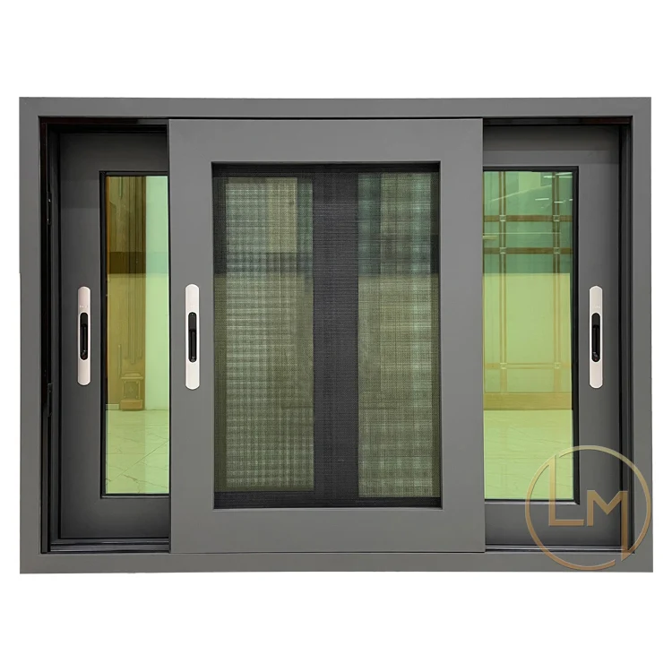 Modern Design Customized Sliding Windows or Door Double Glass Hurricane Impact Aluminium Sliding Window