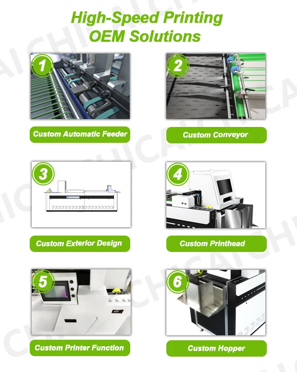 Chicai Pizza Box Printing Machine Single Pass Printer Kraft Paper Bag Corrugated Box Digital Printer for Food Packaging