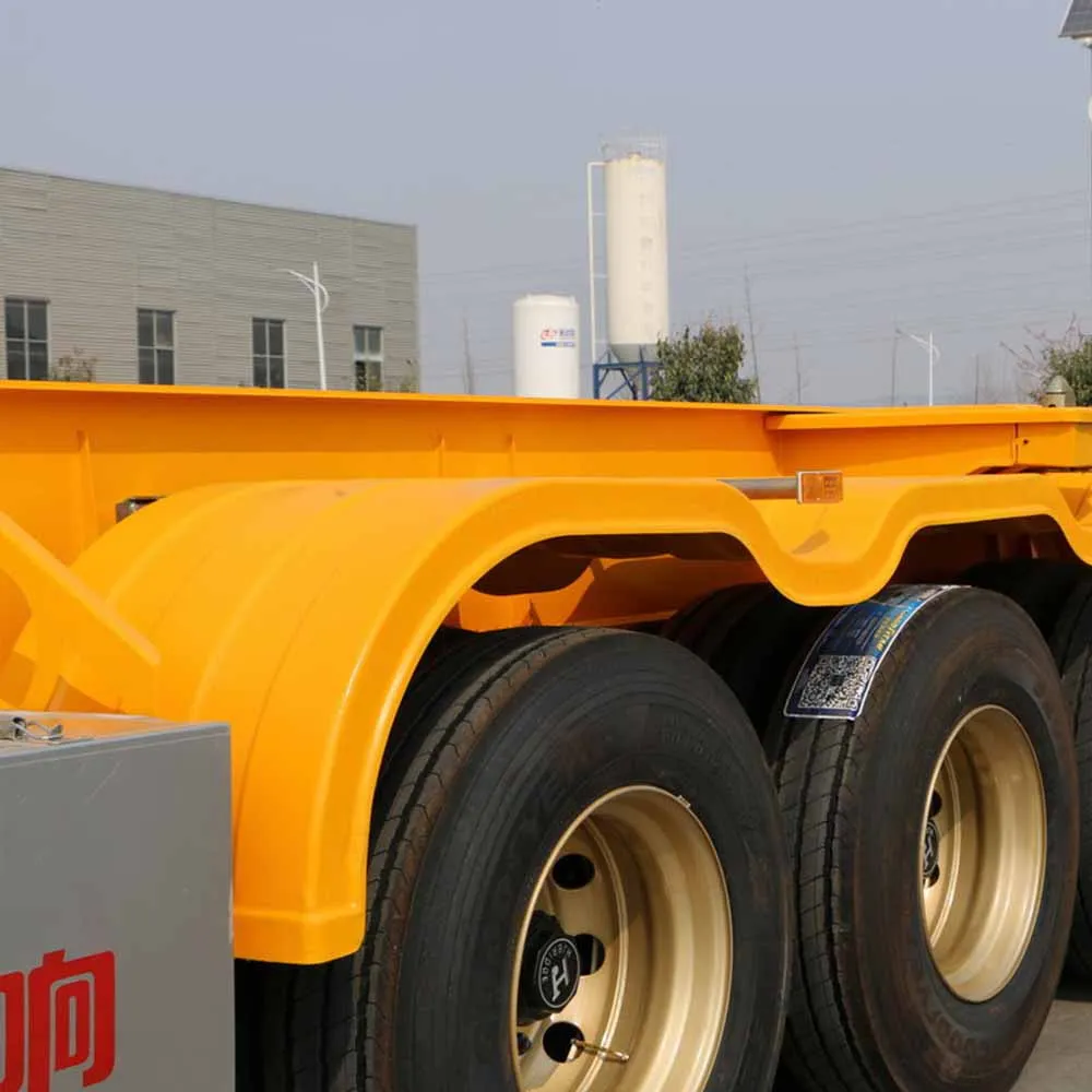 Made in China High Quality 40 Feet Container Transport Flat Bed Trailer 3 axle Flatbed Semi Trailer factory