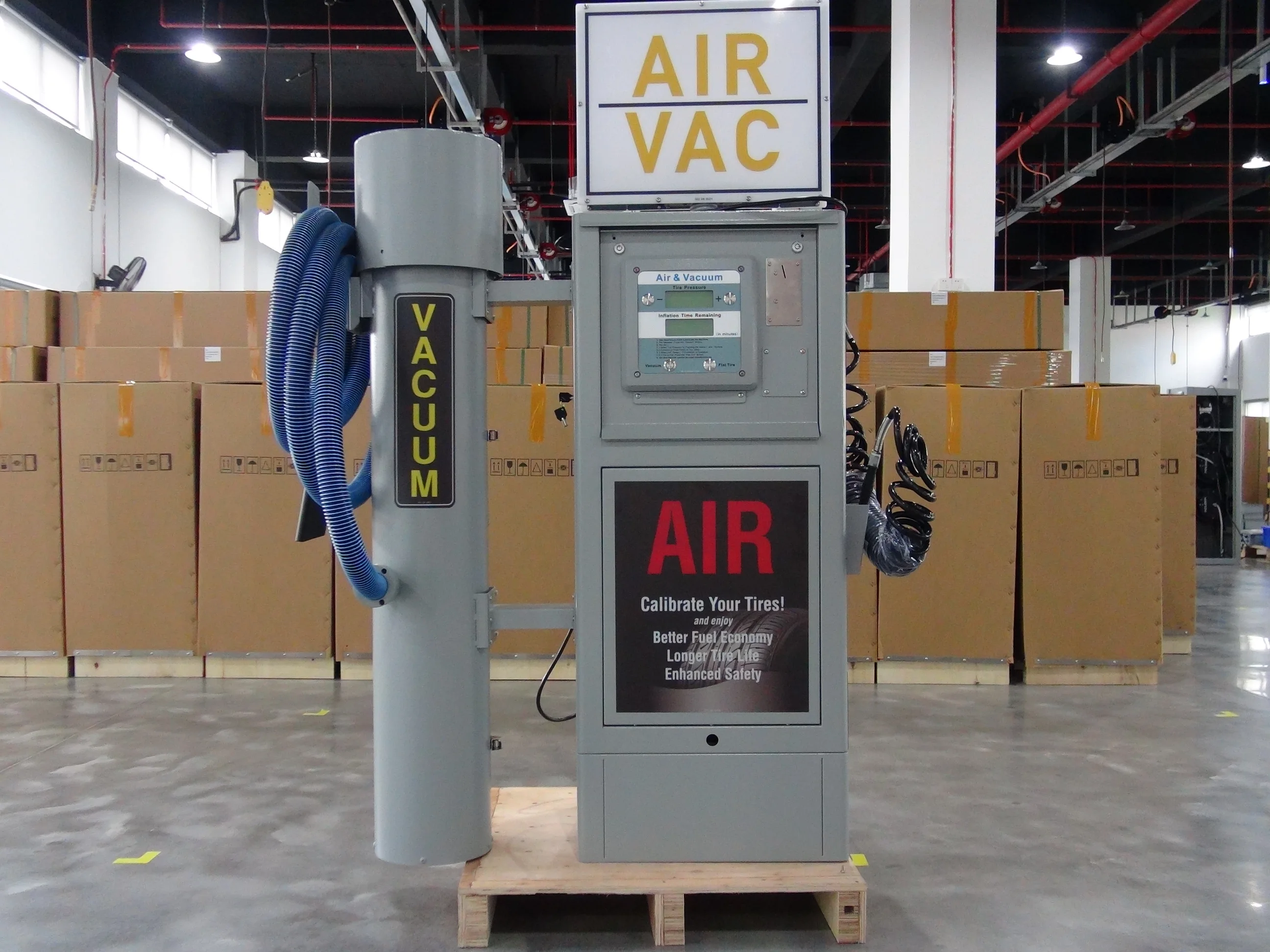 Outdoor Waterproof Tyre Air Pumps For Petrol Station Coin Operated Air