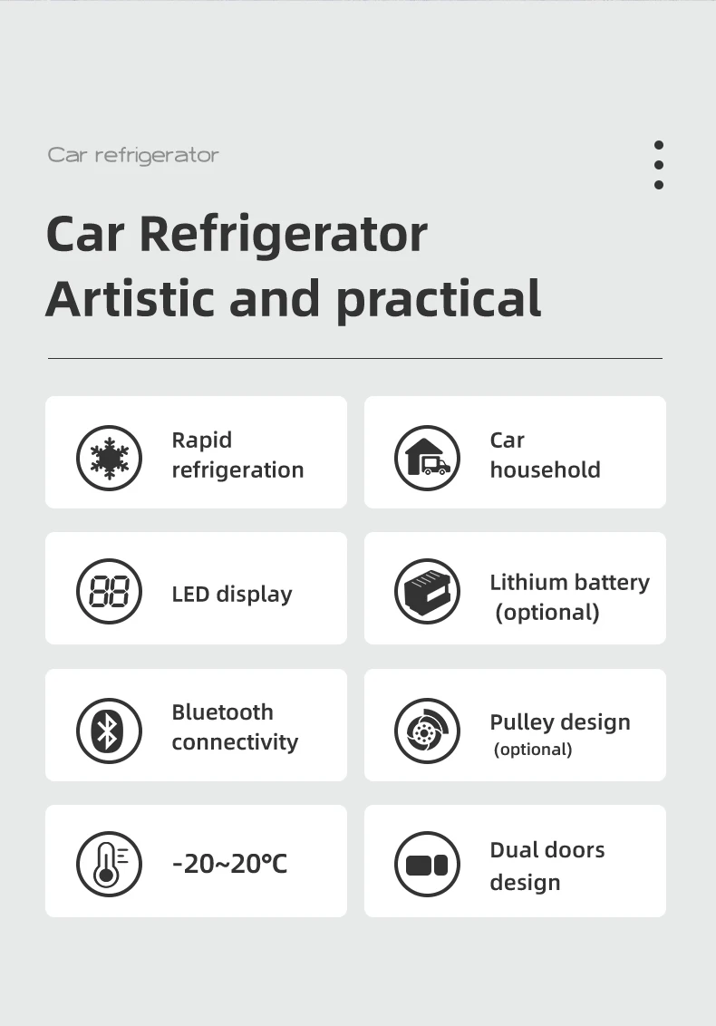 Ta55 Alpicool 55l Portable Led Control Built In Light Car Fridge Ac To Dc Adaptor Included 