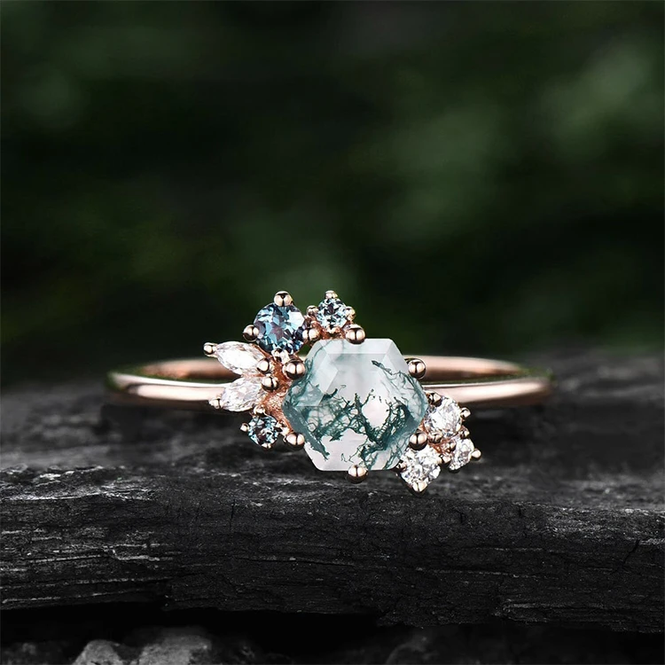 モスアゲートリング モスアゲート リング【K10/13号】 | soeru jewelry