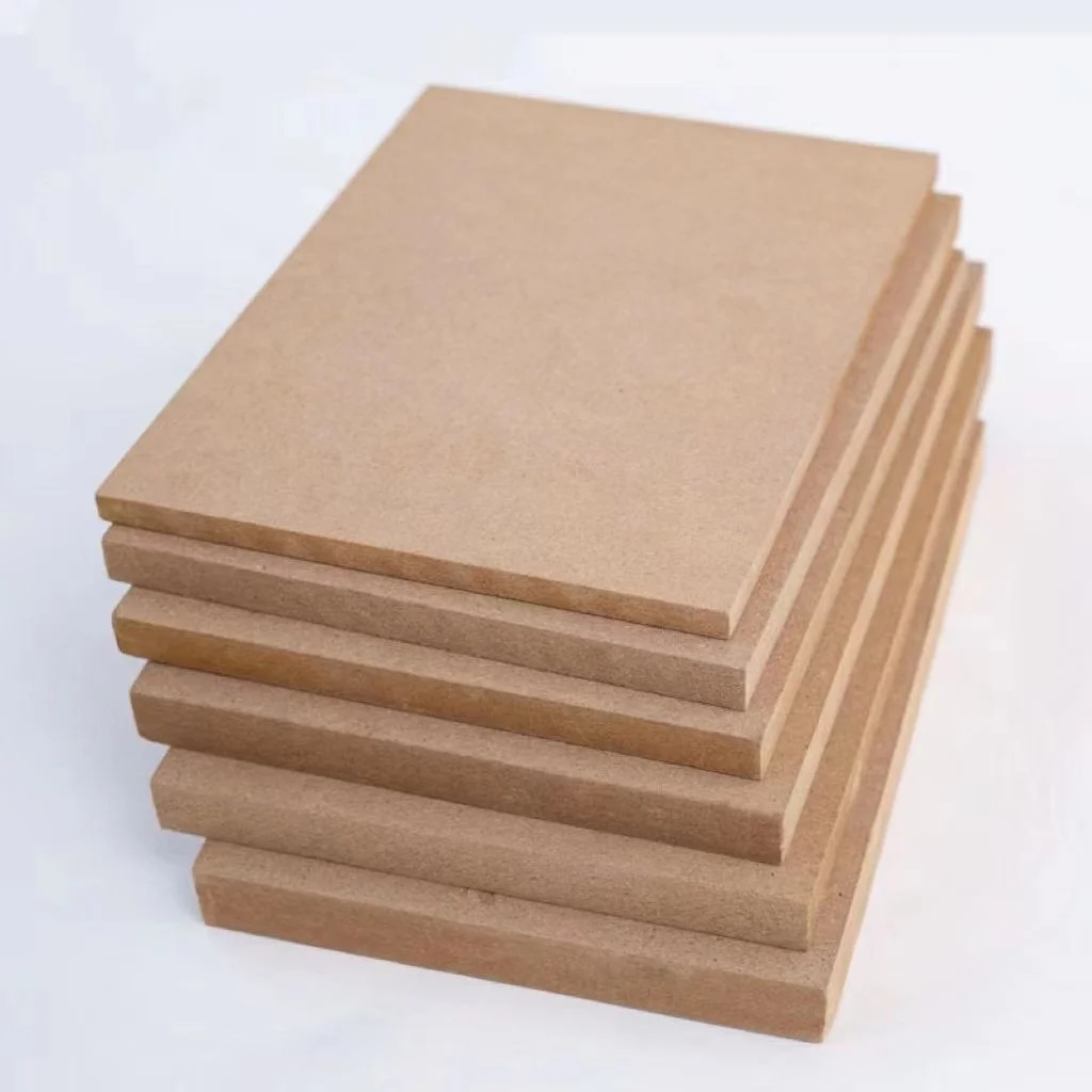 Wholesale Price In Stock 1220x2440mm Wood Grain White Plywood Melamine Faced 25mm MDF Board For Decoration manufacture