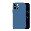 Estuche líquido de borde plano azul, modelo de lente de cobertura total