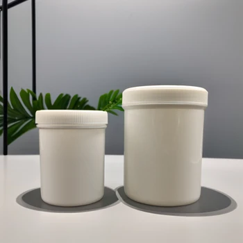 0.5L1L HDPE White Opaque Plastic Wide Mouth with Inner Lid and  Screw Cap  Powder Hospital Paste Can