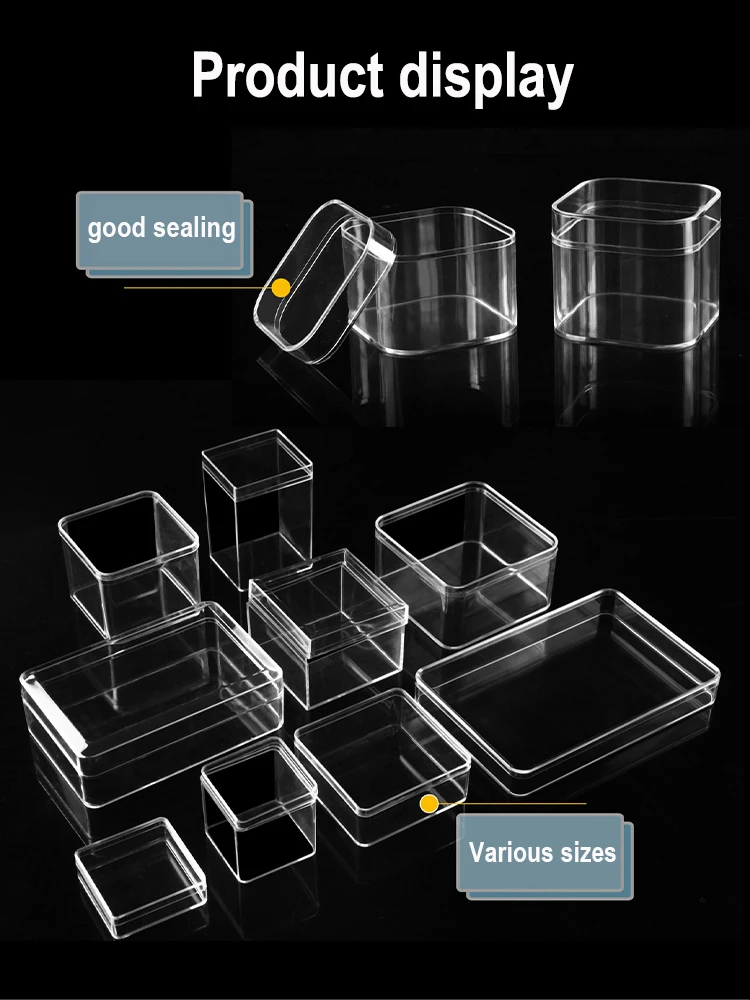 Square Acrylic Storage Box Plastic Sweet Candy Acrylic Party Favor Bin
