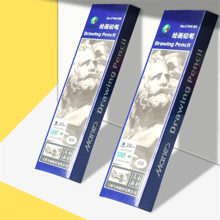 Карандаш Maries профессиональный, древесный карандаш для рисования, 2H HB B 2B 3B 4B 5B 6B 8B 10B 12B C7401