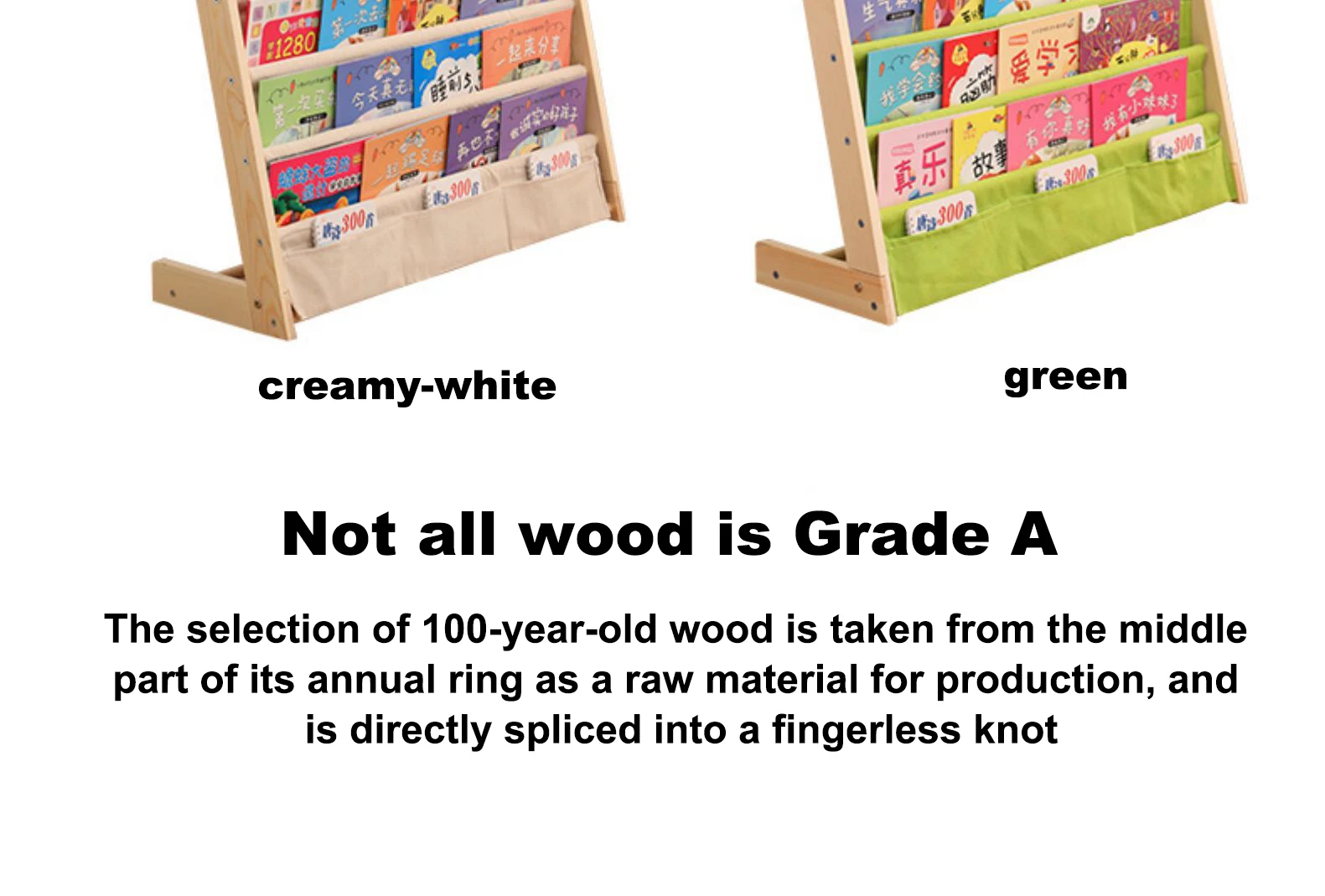 Montessori Simple Children's Bookshelf Kids Multilayer Wooden Book Storage Rack Nursery Baby