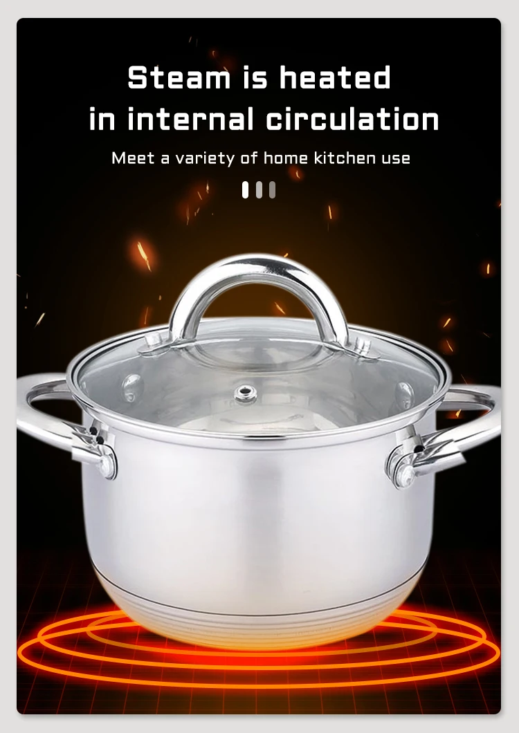 12pcs High Quality Induction Base Non-stick Stainless Steel Cooking ...