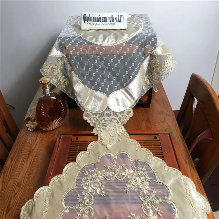 Vintage Gold Floral Dresser Scarves Christmas Table Runners Embroidery  Tablecloth with Beads and Sequins| Alibaba.com