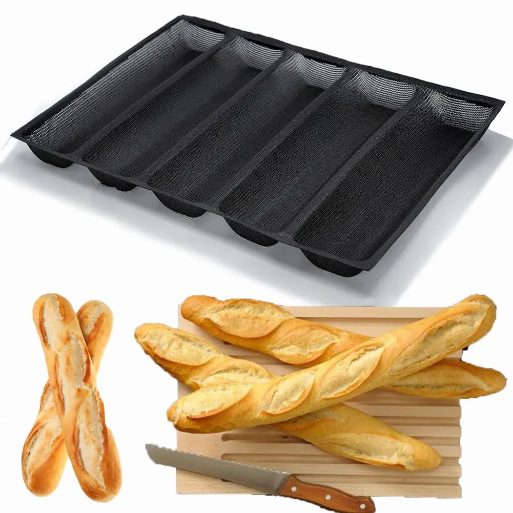 Moule à Baguette En Silicone 2 Pièces - Antiadhésif, Four Et Lave-Vaisselle Safe