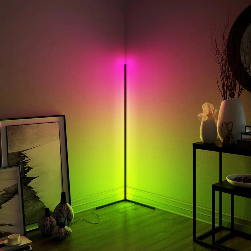 12 Вт RGB/RGBW волшебное изменение цвета ИК-пульт дистанционного управления с помощью приложения на телефоне управления МФУ Смарт угловая светодиодная Напольная Лампа для якорь в прямом эфире