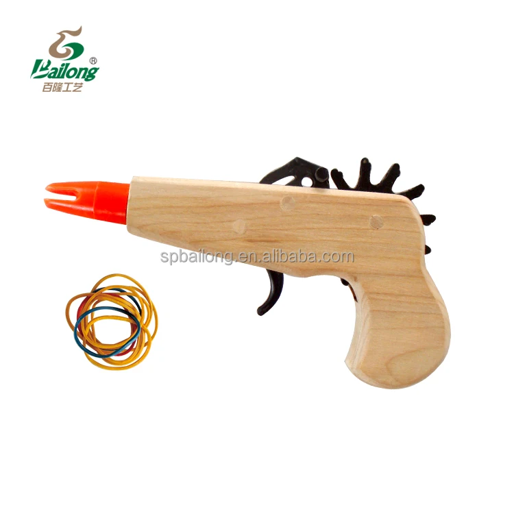 Pistola De Gomas De Madera Clásica – Juguete DIY Para Lanzar Gomas Elásticas, Ideal Para Juegos Al Aire Libre Y Actividades En Equipo, Desarrolla Atención Y Coordinación