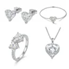 Set in Moissanite placcato in oro bianco