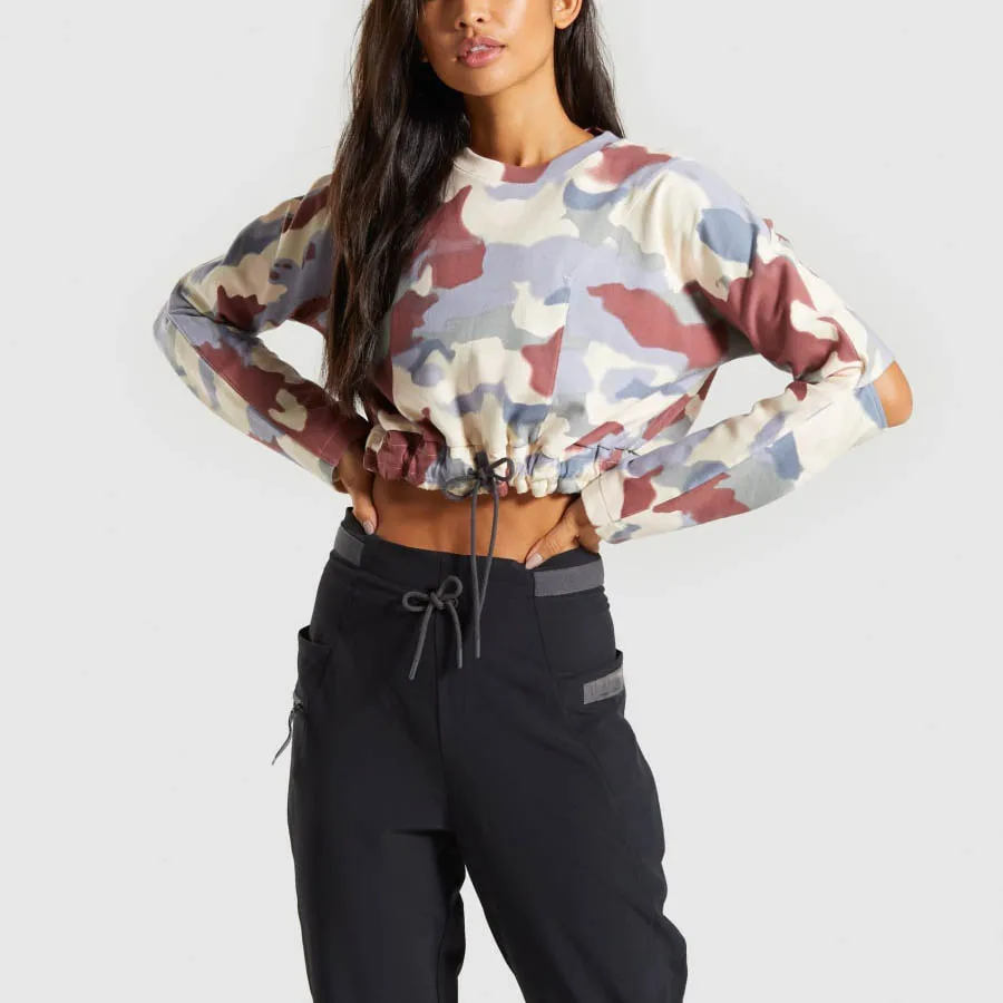 cropped athletic sweatshirt