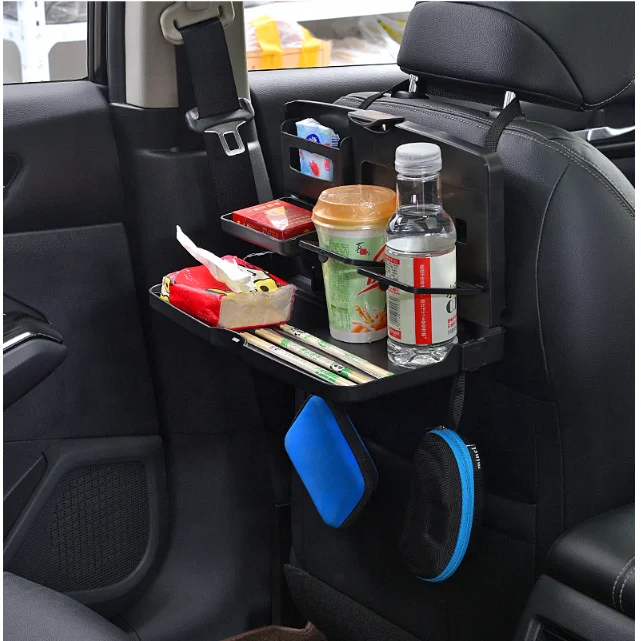 Multi-Use Car Food Tray and Dining Table Foldable Rear Seat Cup Phone Holder Travel Laptop Tray Business Style for Cars