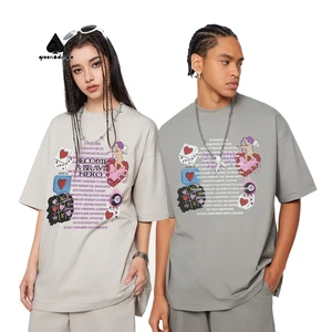 Custom Logo Vintage Streetwear T-Shirt Unisex Oversized Breathable Cotton Short Sleeve Tee Digital Print Retro Designer Summer