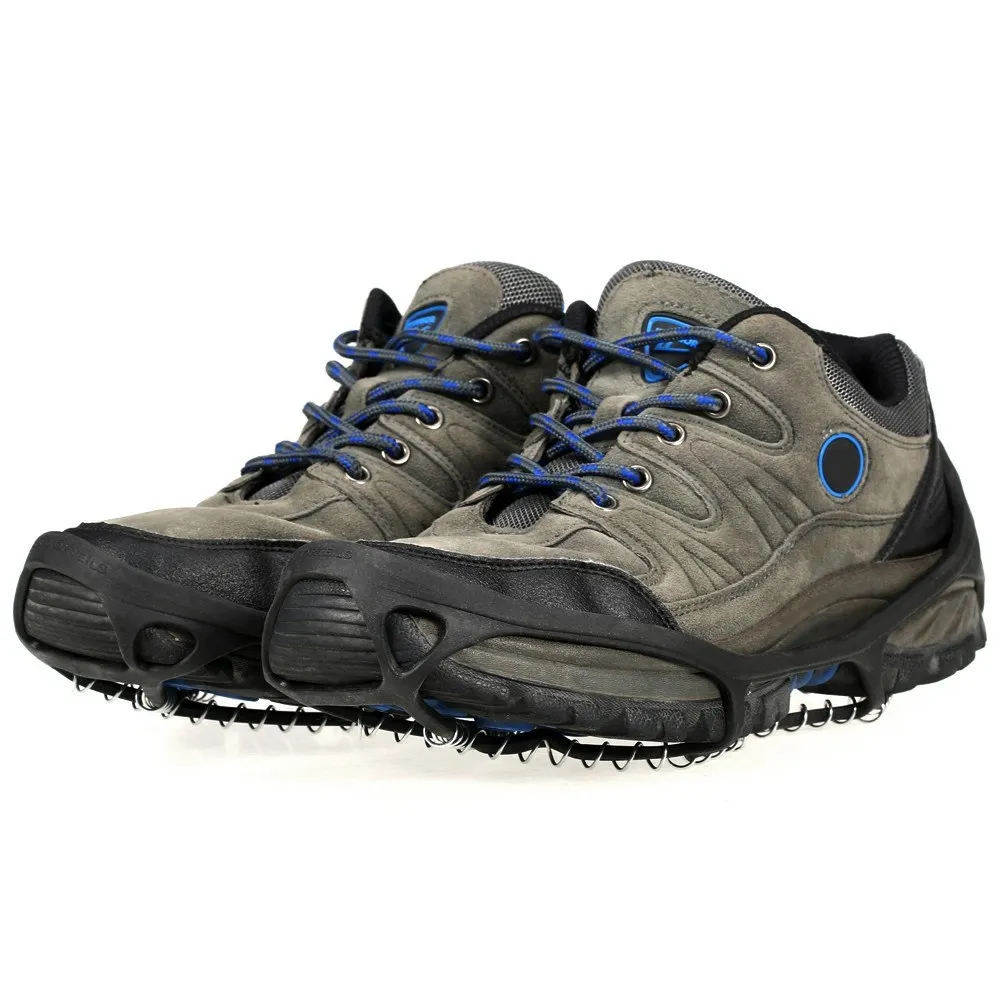 Couvre-chaussures Antidérapants à Crampons – Taille L, TPE + Métal, Pour Marche Sur Glace Et Neige, Universels