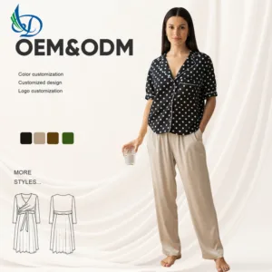 Women's Casual Solid Color Printed Pajamas, Soft Women's Summer Pajamas, Breathable