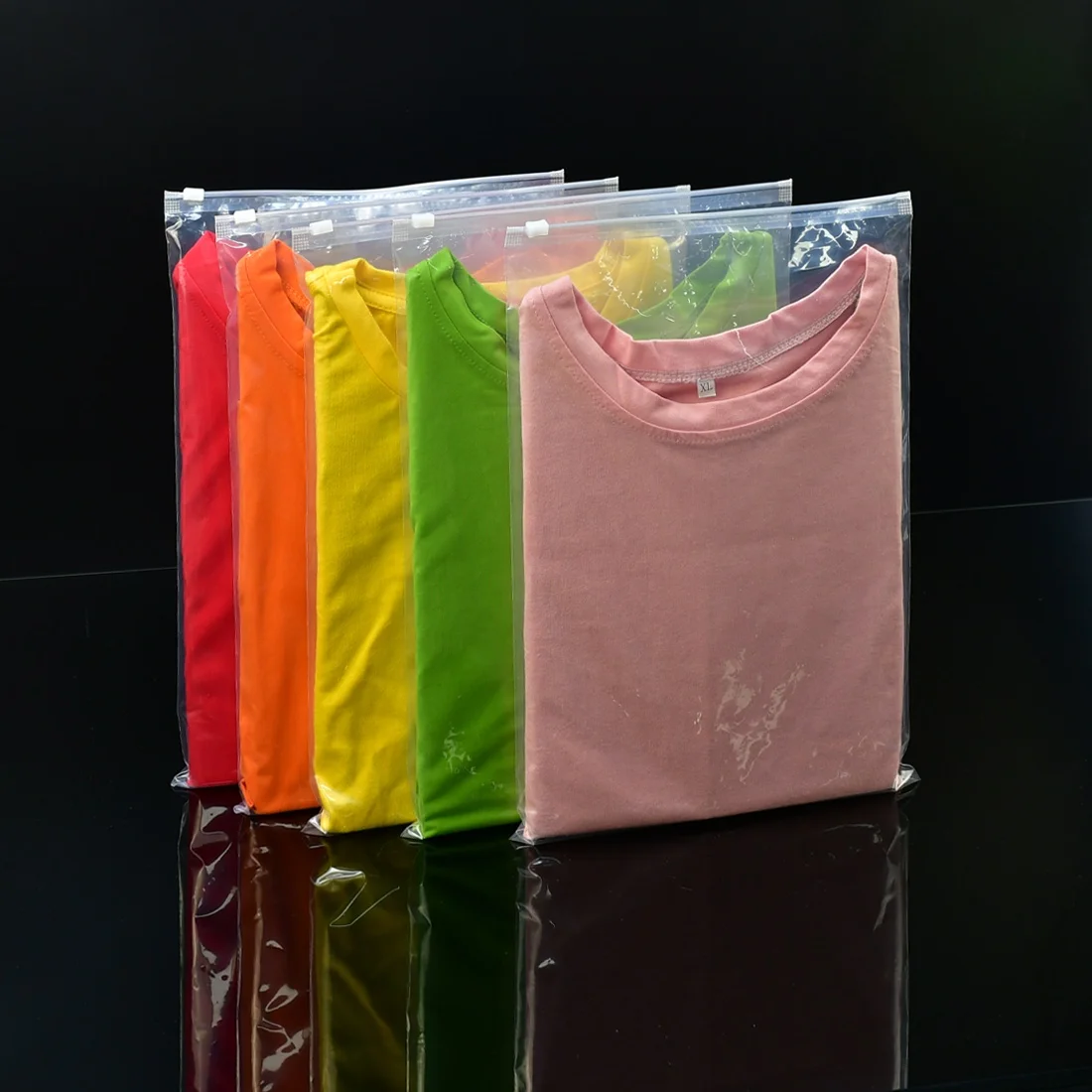 Customized mini frosted/transparent zip lock bag for clothes packaging zipper biodegradable ziplock bag with logo
