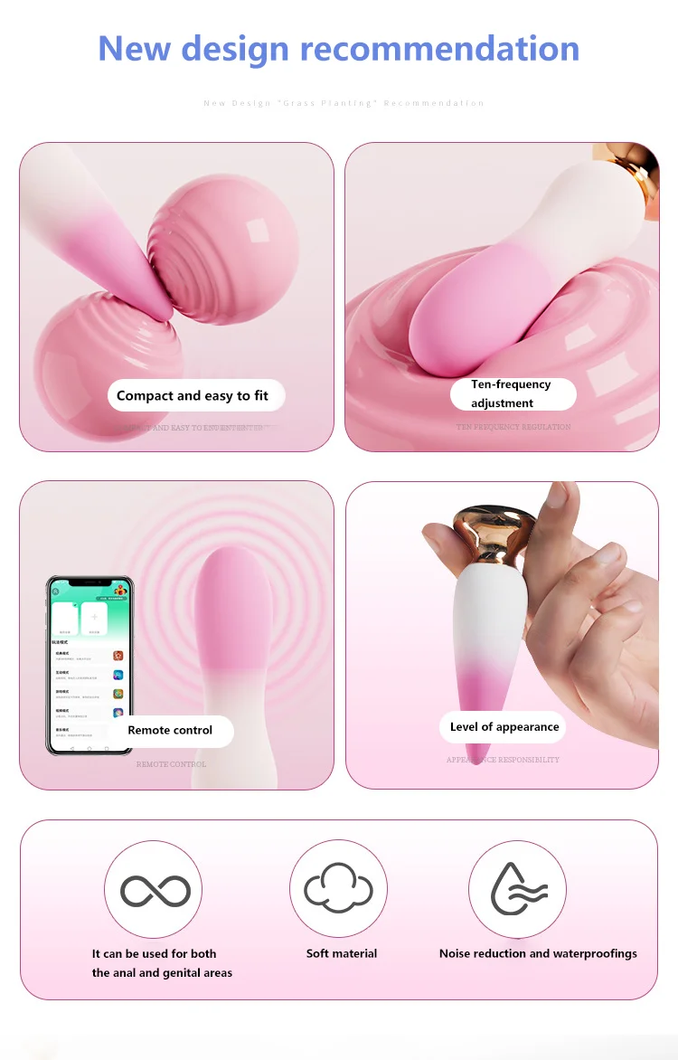 Vibratore anale Flower Love per uomini e donne, masturbatore da giardino a doppio uso, giocattoli sessuali civettuoli da indossare fuori casa_voghion.com