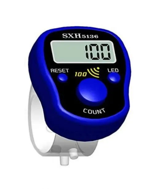 Compteur Digital Tasbeeh KERALI - 5 Canaux Jusqu'à 999999, Lumière LED, Verrouillage, Portable