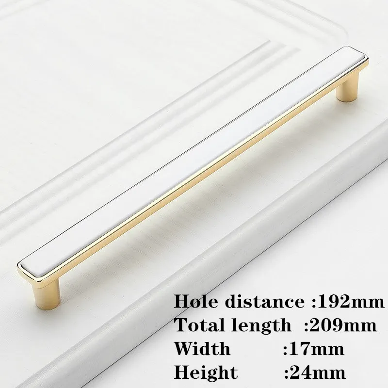Light Luxury Gold Door Handle Zinc Alloy Solid Hardware Drawer Handle Handle