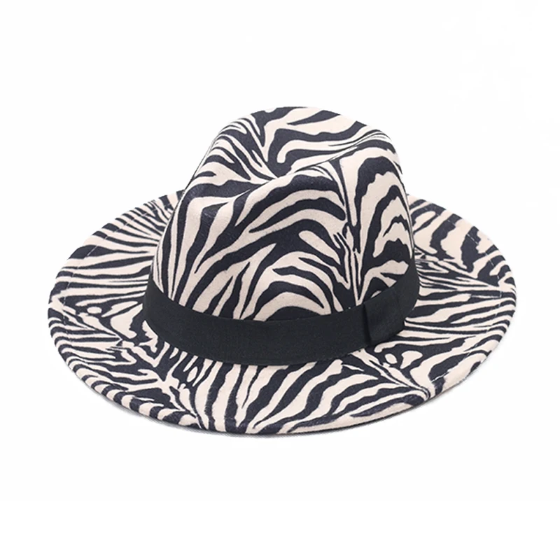 Topi Fedoras Jazz Brim Lebar Hangat 