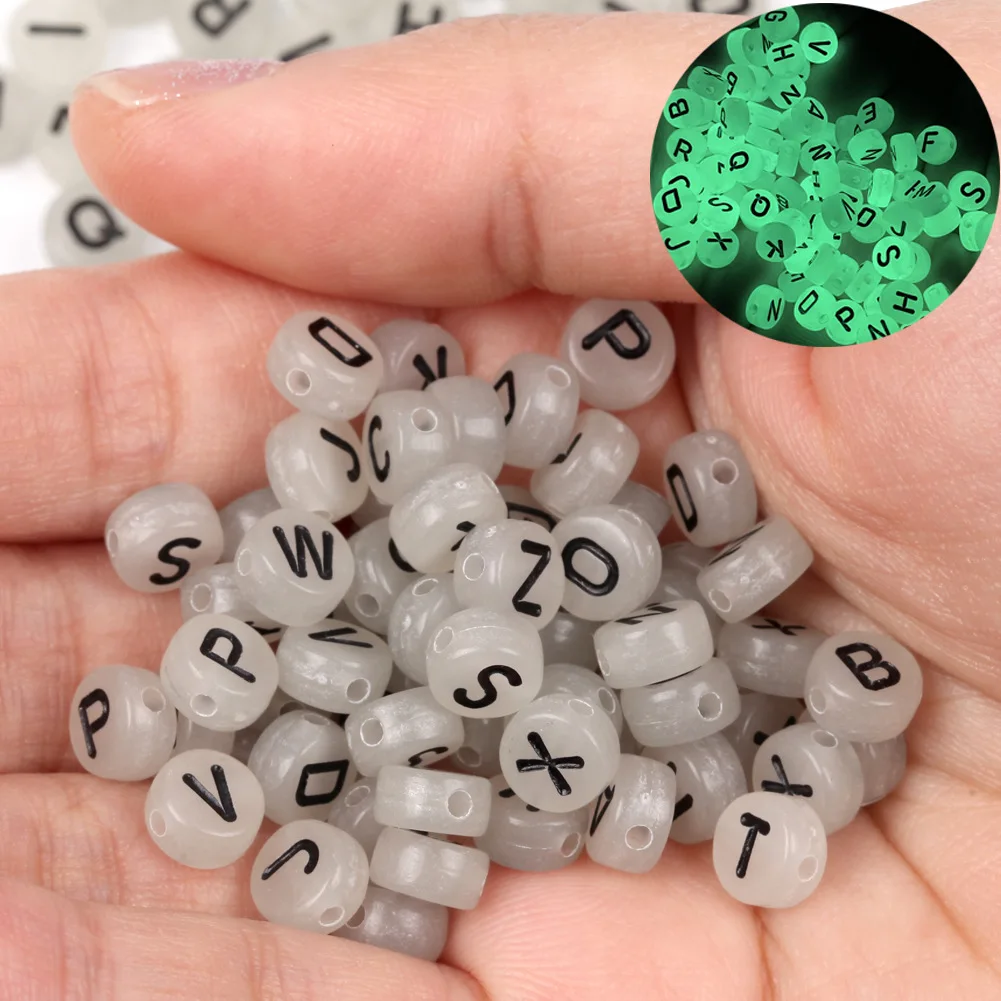 4*7mm Alphabet Round Flat Loose Spacer Beads For Jewelry Making Diy