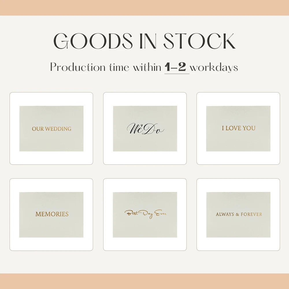 Customized Digital Book Wedding 7 Inch Lcd Video Album Always Forever Gold Foil Linen Bound Video Book