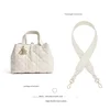 Milky white diamond-shaped underarm shoulder strap