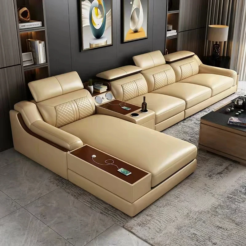2022 Newly Type Luxury Microfiber Leather Sofa Solid Wood Frame For ...