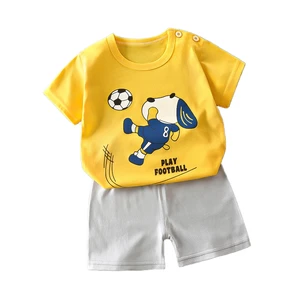 Baby Casual Outfit Round Neck T-shirt Shorts Kids Summer Clothes Boys Clothing Sets