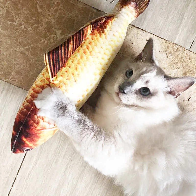 Giocattolo Elettrico Per Gatti A Forma Di Pesce | 30 Cm Con Catnip | Ricaricabile USB | Movimento Realistico - Foto 14