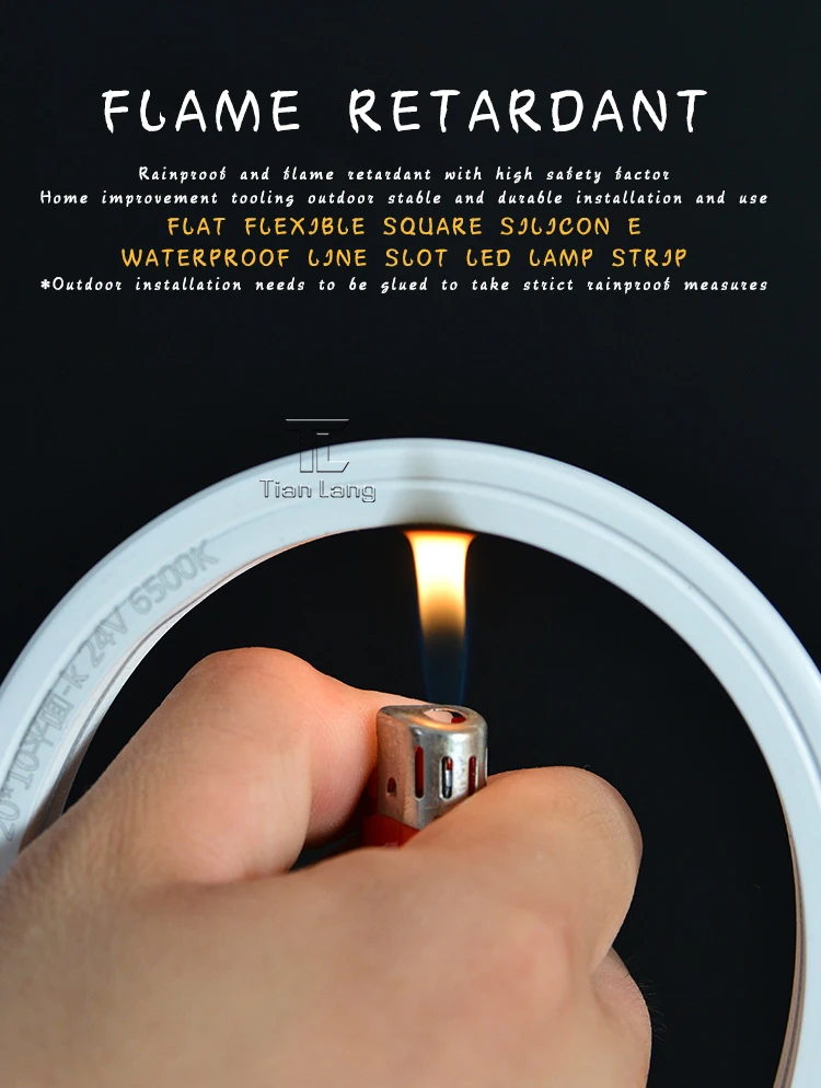 5m silicone led channel system spotless flexible tube diy neon light box enclosed ip67 water dust proof 8mm strip-4